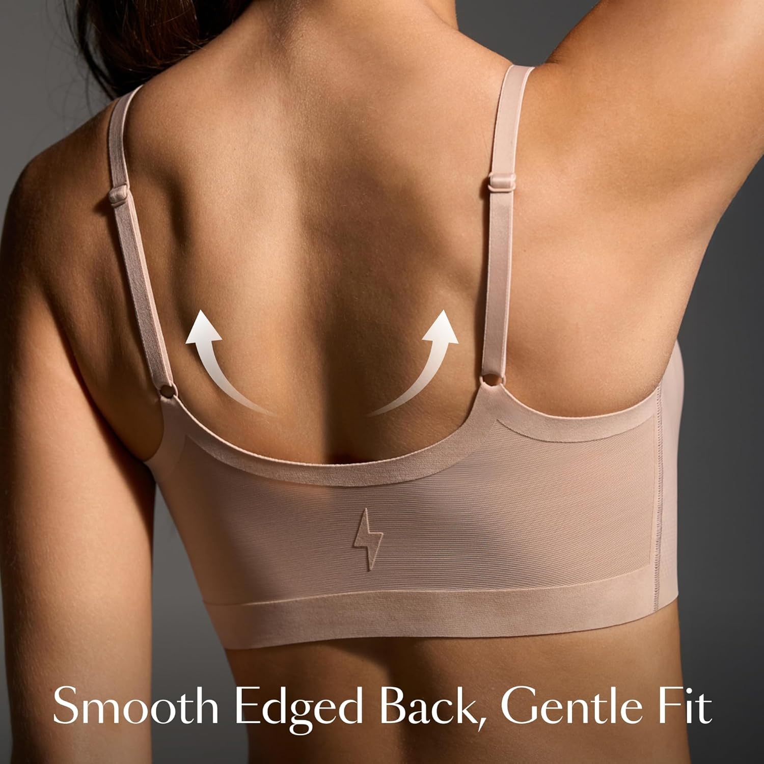image:imageEBY Seamless Support Bralette with Adjustable Straps Bralettes for Women Wireless Bra for WomenNude