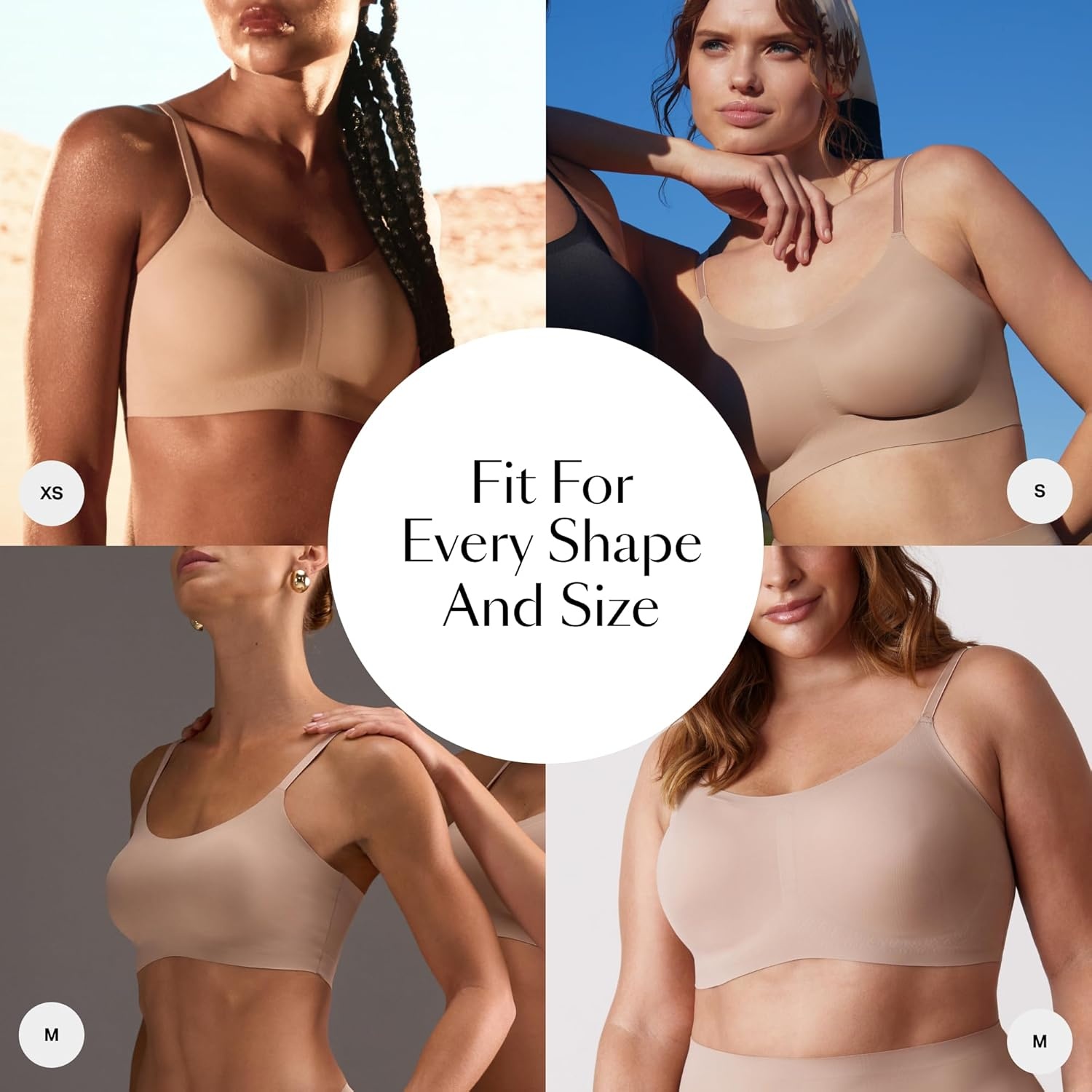 image:imageEBY Seamless Support Bralette with Adjustable Straps Bralettes for Women Wireless Bra for WomenSunkissed