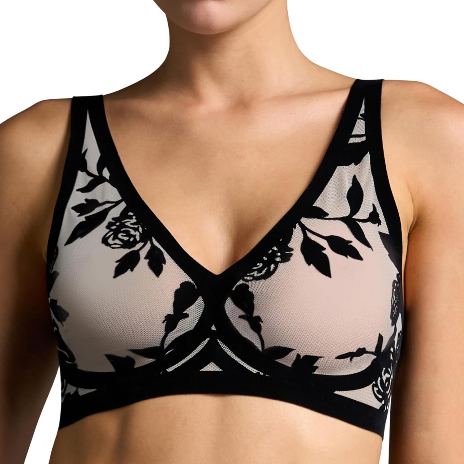 image:imageEBY Sheer Bralettes for Women Seamless and Wireless Mesh Bralette Back Smoothing Bras for WomenMadam Noir