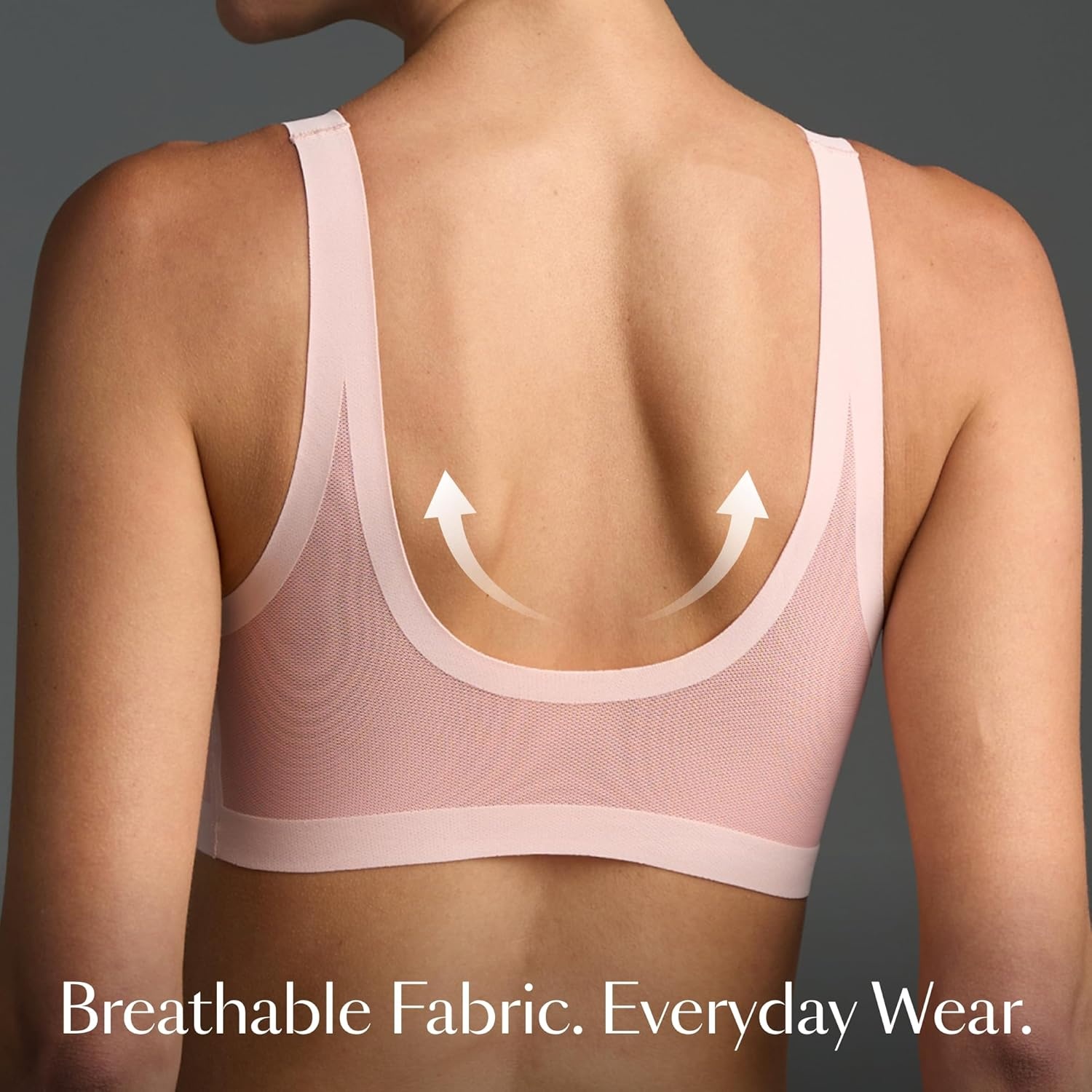 image:imageEBY Sheer Bralettes for Women Seamless and Wireless Mesh Bralette Back Smoothing Bras for WomenMurex Shell