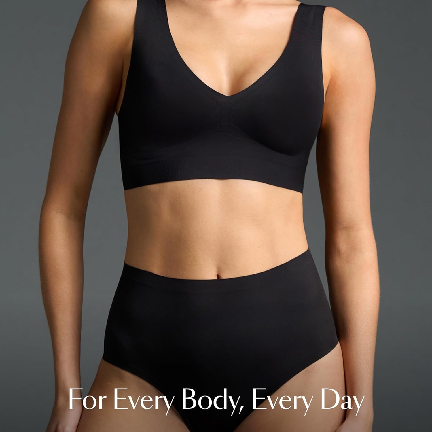image:imageEBY Wireless Bralette Bras for Women Seamless and Wireless with Wide Comfort StrapsBlack