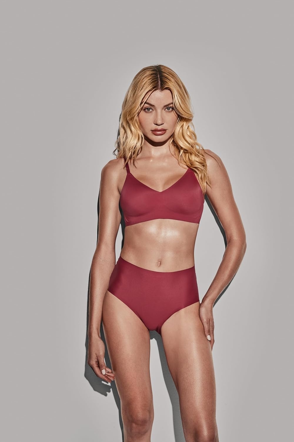 image:imageEBY Womens Seamless Relief Bra with Adjustable StrapsRhubarb