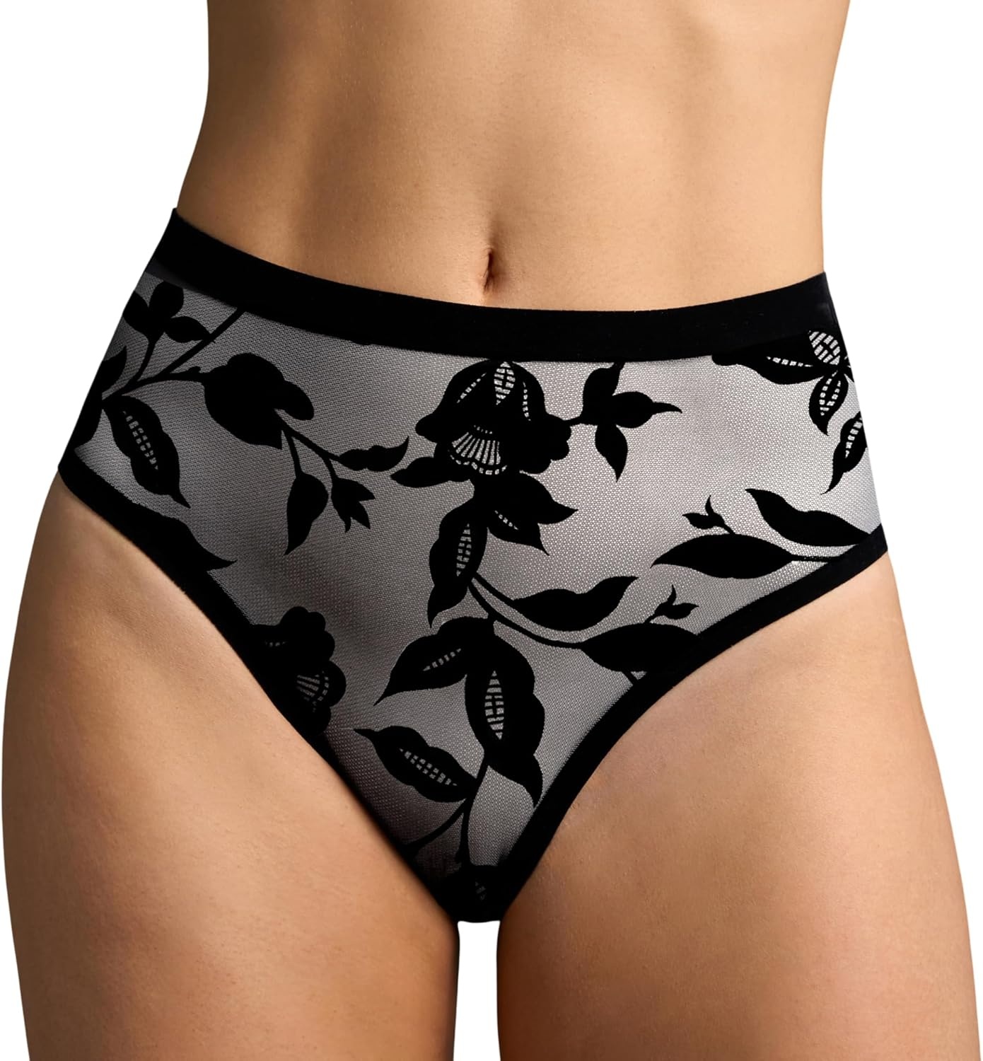 image:imageHigh Cut Opal Mesh Panties for Women by EBYBlue