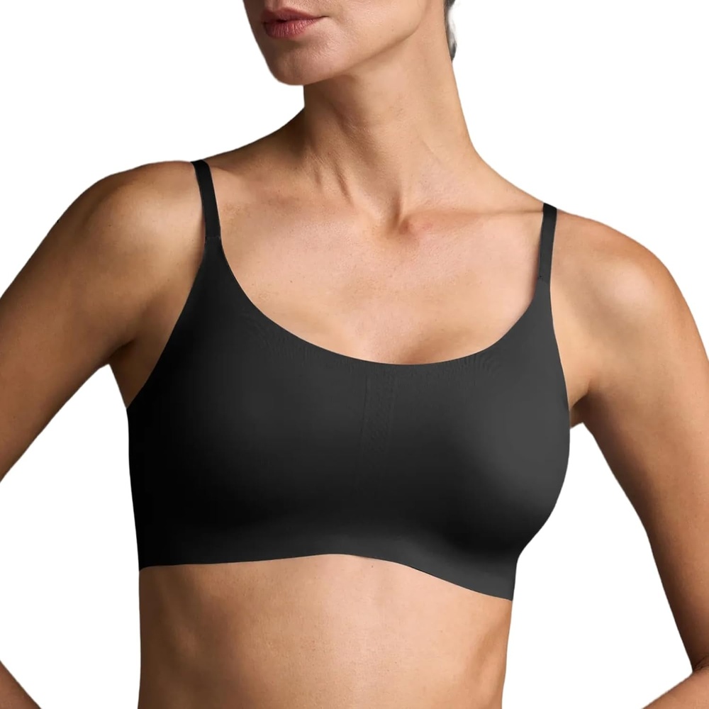 image:imageEBY Seamless Support Bralette with Adjustable Straps Bralettes for Women Wireless Bra for WomenBlack