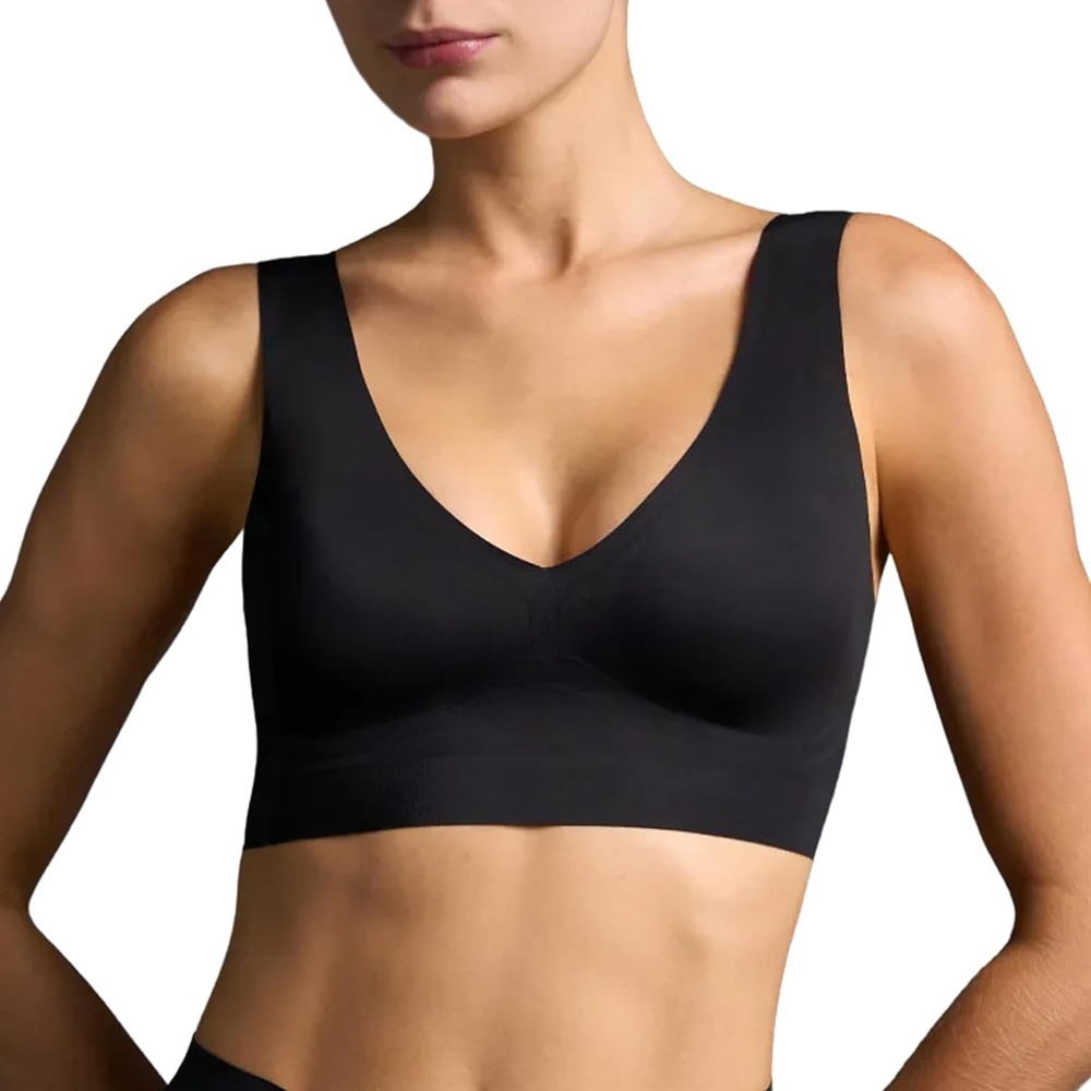 image:imageEBY Wireless Bralette Bras for Women Seamless and Wireless with Wide Comfort StrapsBlack