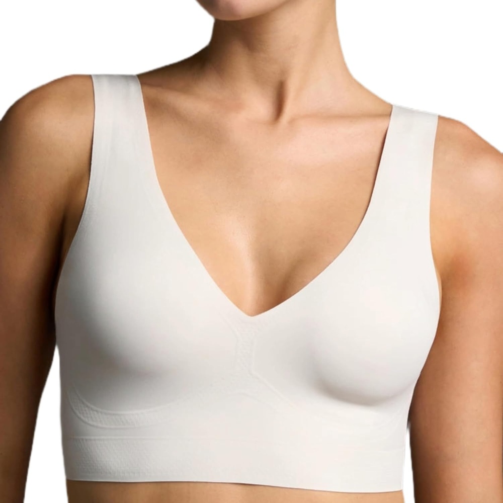 image:imageEBY Wireless Bralette Bras for Women Seamless and Wireless with Wide Comfort StrapsPearl