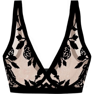 image:imageEBY Sheer Bralettes for Women  Seamless and Wireless Mesh Bralette Back Smoothing Bras for WomenOh La La