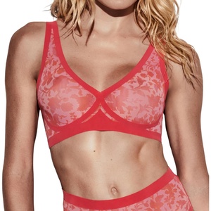 image:imageEBY Sheer Bralettes for Women  Seamless and Wireless Mesh Bralette Back Smoothing Bras for WomenThorny Rose