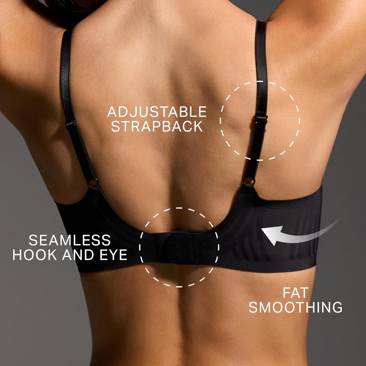 image:imageEBY New Relief Bra with German Glue Wireless Bras for Women Seamless Bralette with Adjustable Straps Supportive Bras Womens Clothing Black MDD