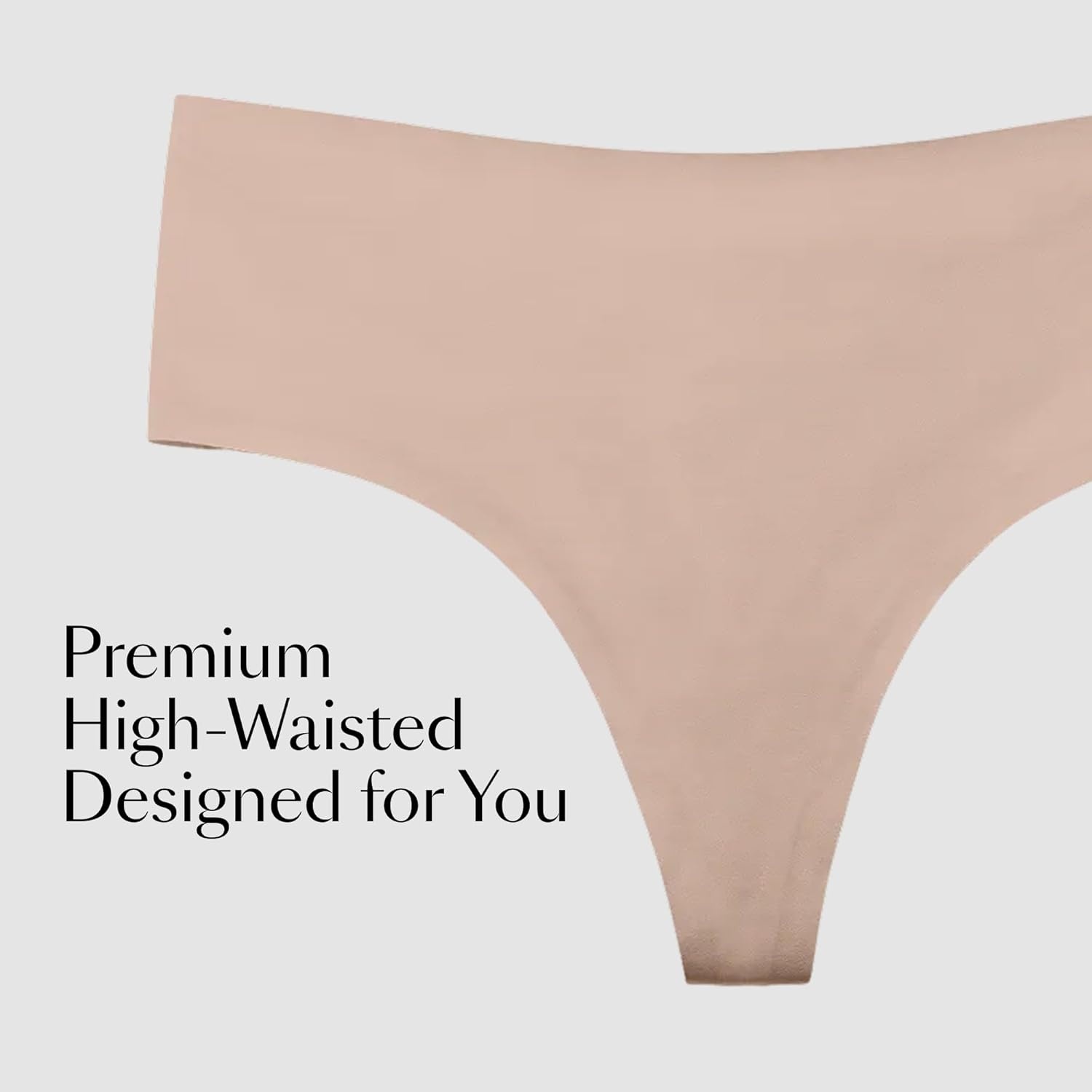 image:imageEBY Seamless High Waisted Thong Womens Underwear Seamless Panty for Women Comfortable No Show Underwear XL Nude
