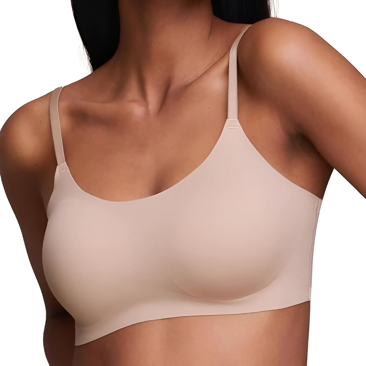 image:imageEBY Seamless Support Bralette with Adjustable Straps Nude and Black XLarge