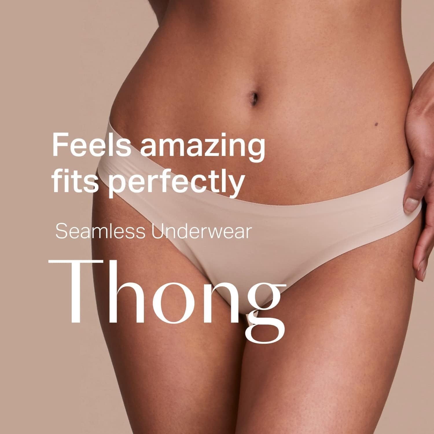 image:imageEBY Seamless Thong Womens Underwear Seamless Panty for Women Comfortable No Show UnderwearBlack