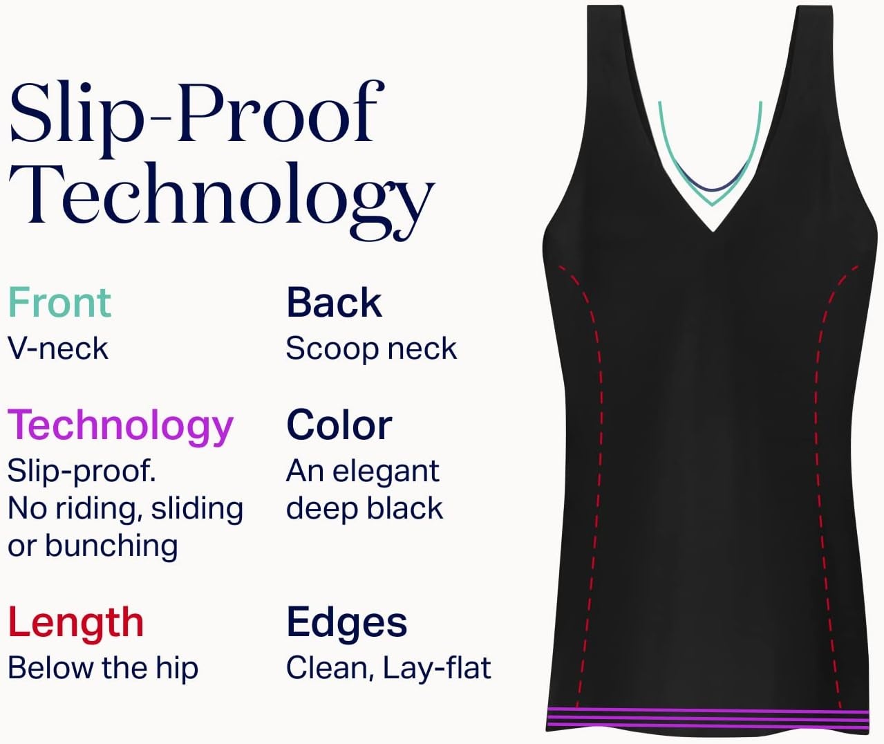 image:imageEBY Seamless Womens Tank Camisole Shapewear Tank Tops for Women Lightweight Compression amp Breathable UndershirtBlack