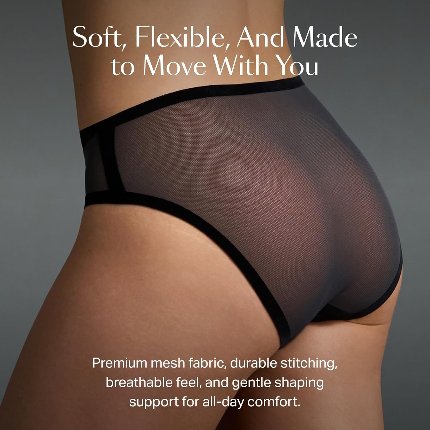 image:imageEBY Womens No Show Underwear Seamless Sheer Underwear BriefBlack