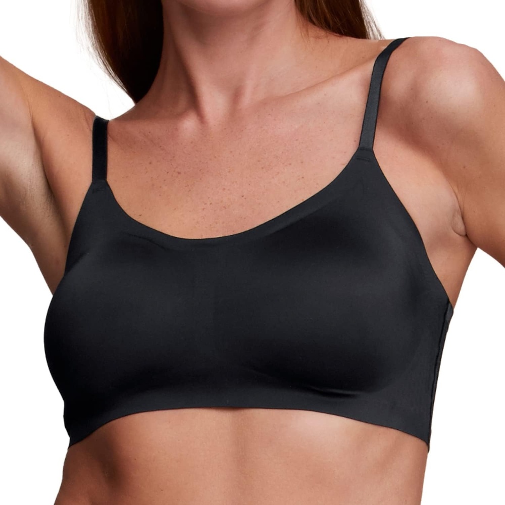image:imageEBY Seamless Bralette with Adjustable Straps Black Bralettes for Women Wireless Bra for Women Bralette Seamless Bra XLarge DD E