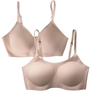 image:imageEBY Relief Bra Wireless Bras for Women Seamless Bralette with Adjustable Straps Supportive Bra for Women Nude  Large