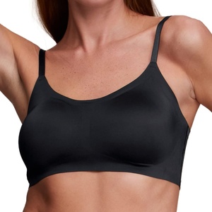 image:imageEBY Seamless Bralette with Adjustable Straps Black Bralettes for Women Wireless Bra for Women Bralette Seamless Bra XLarge DD  E