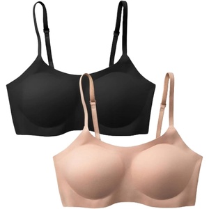 image:imageEBY Seamless Support Bralette with Adjustable Straps Nude and Black  Large